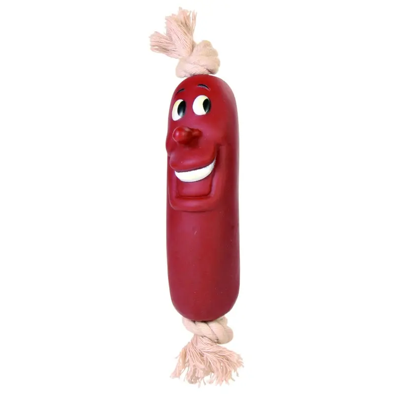 Trixie Snack Toy sausages on a rope, vinyl, 11 cm