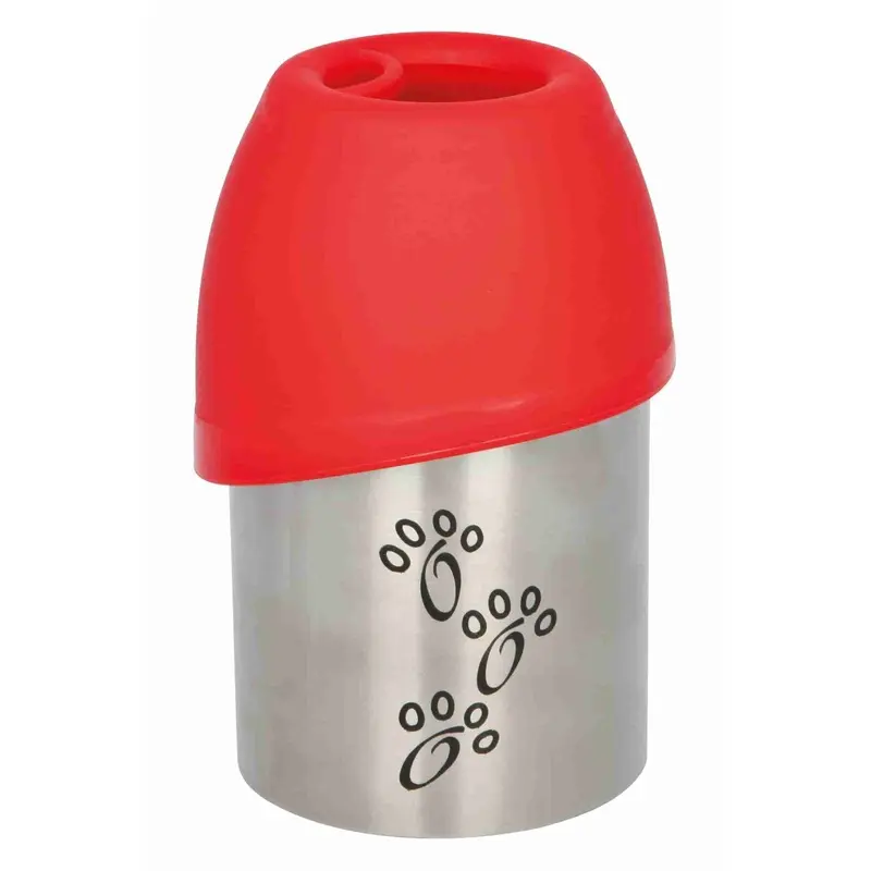 Trixie Bottle with bowl, stainless steel/plastic, 300 ml