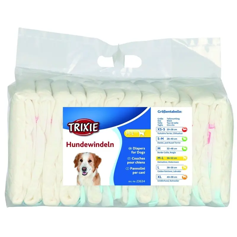 Trixie Diapers for female dogs, M-L, 12 pcs.