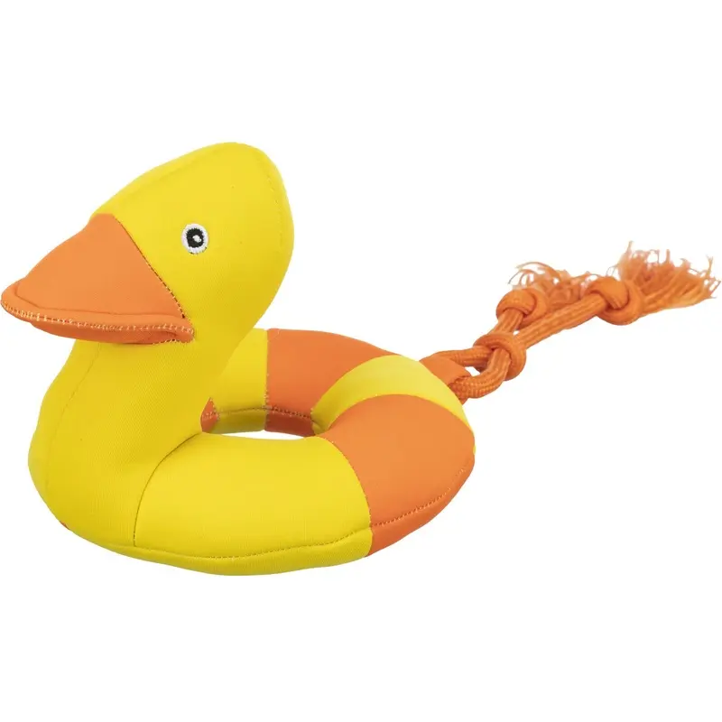 Trixie Aqua Toy duck on a rope, fabric, 20 cm/36 cm