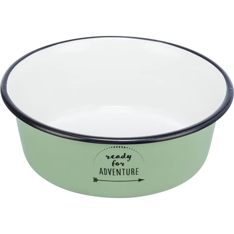 Trixie Bowl enamel/stainless steel, 1.9 l/ 21 cm, green