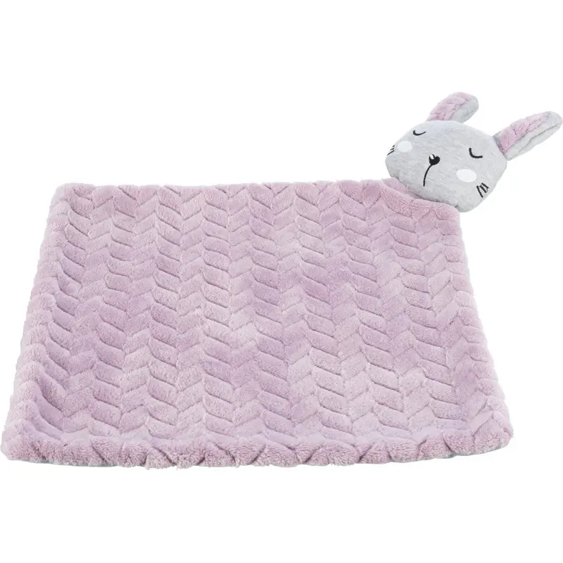 Trixie Junior blanket with rabbit, 55 ? 40 cm, light lilac/light grey