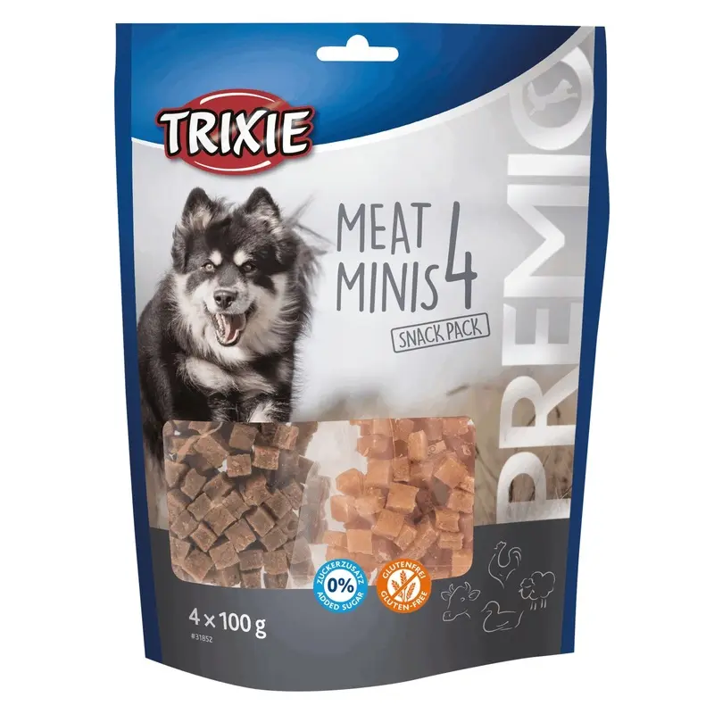 Trixie PREMIO 4 Meat Minis, chicken, duck, beef, lamb, 4 x 100 g