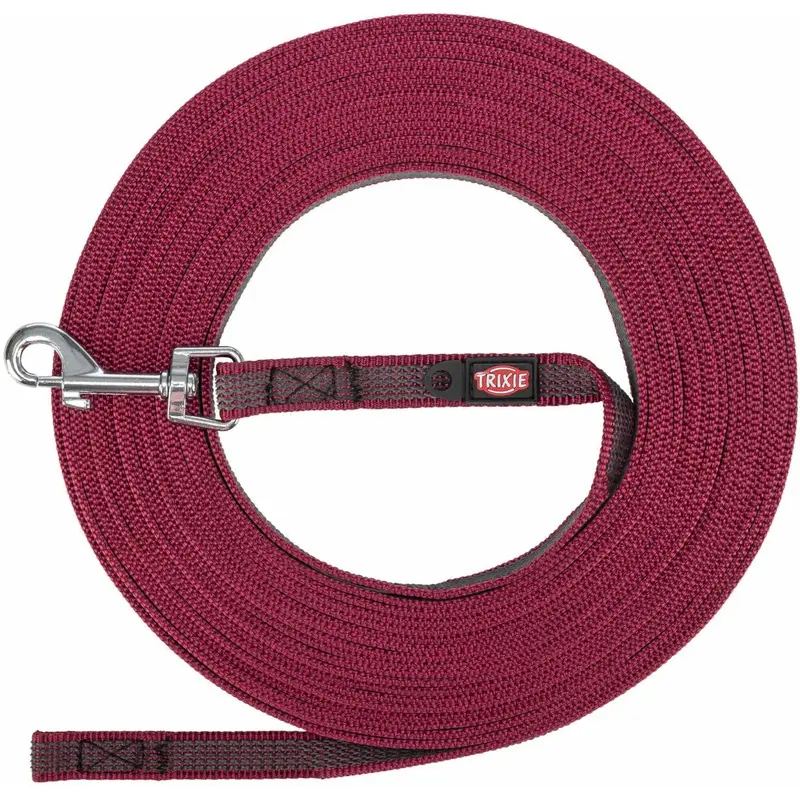 Trixie Tracking lead, rubberised, SM: 5 m/15 mm, sangria