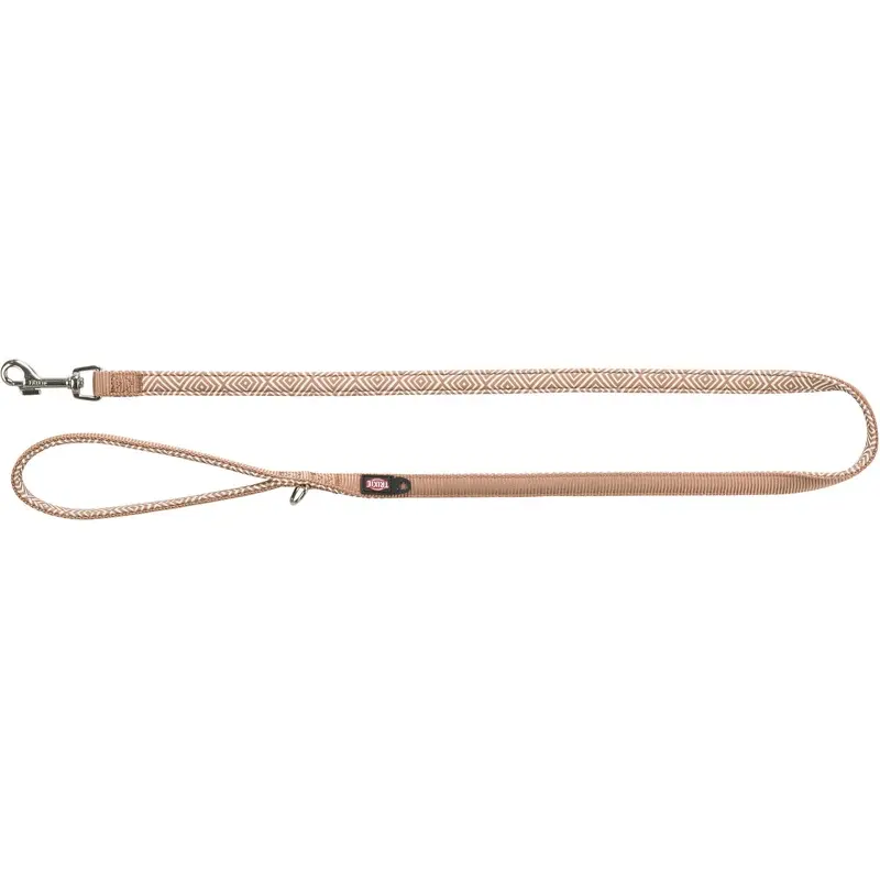 Trixie Premium leash neoprene padded, XS-S: 1.20 m/15 mm, boho diamond/caramel