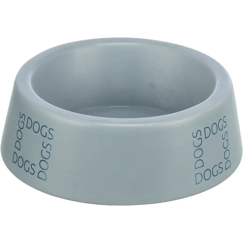 Trixie My Prince combi-bowl, melamine/stainless steel, 0.15 l/ 14 cm, grey/white