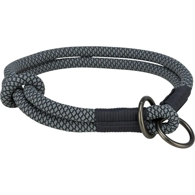 Trixie Soft Rope semi-choke, XS: 25 cm/diam 6 mm, black/grey