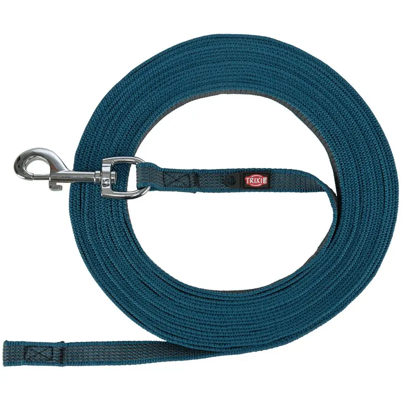 Trixie Tracking lead, rubberised, LXL: 5 m/17 mm, petrol