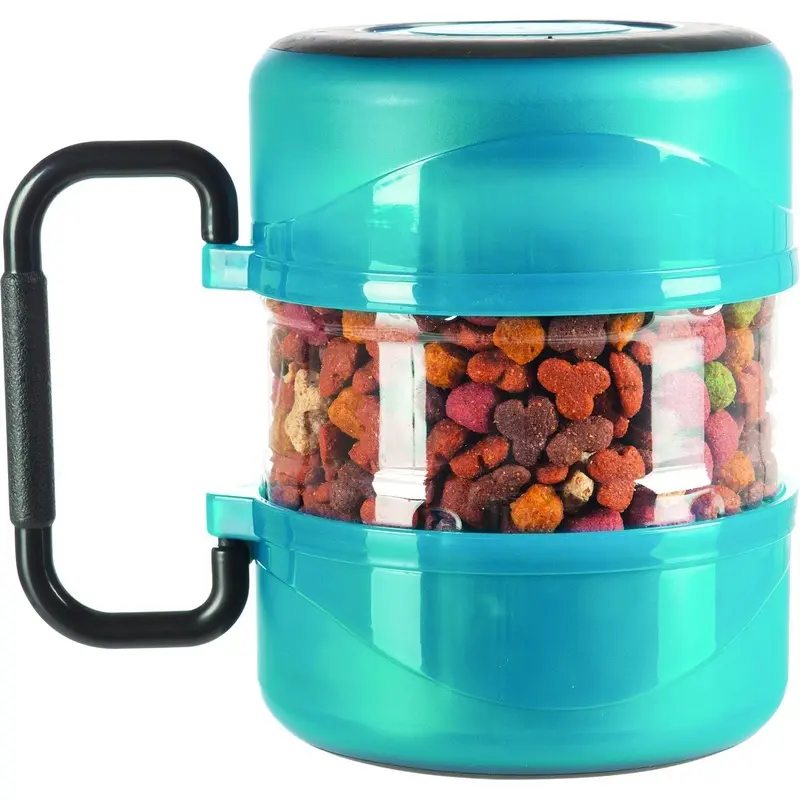 Trixie Travel set, plastic, 2 l/2 x 0.75 l, blue