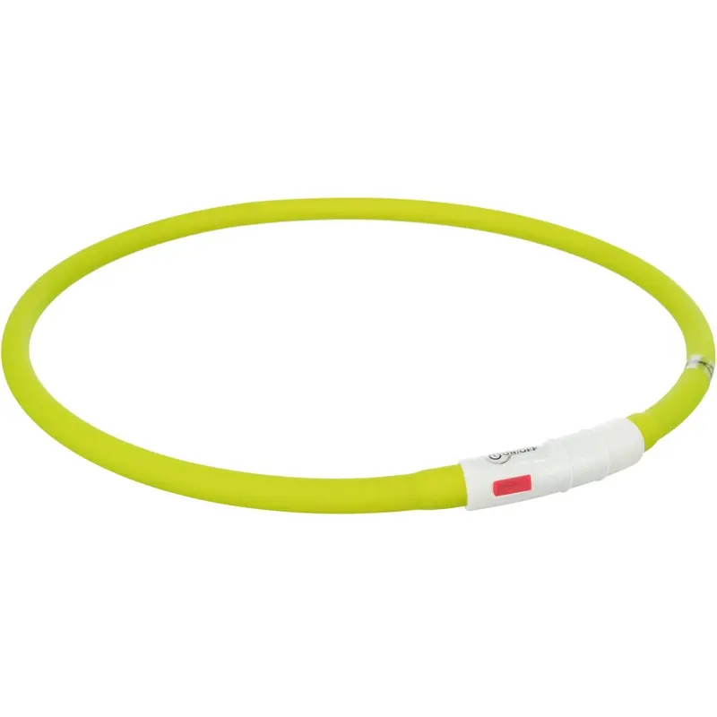 Trixie Flash light ring USB, silicone, XS??XL: 70 cm/ 10 mm, green
