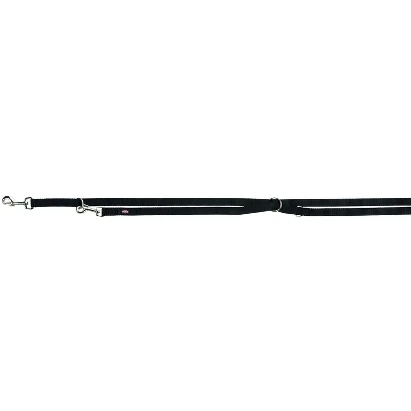 Trixie Premium adjustable leash, M-L: 2.00 m/20 mm, black