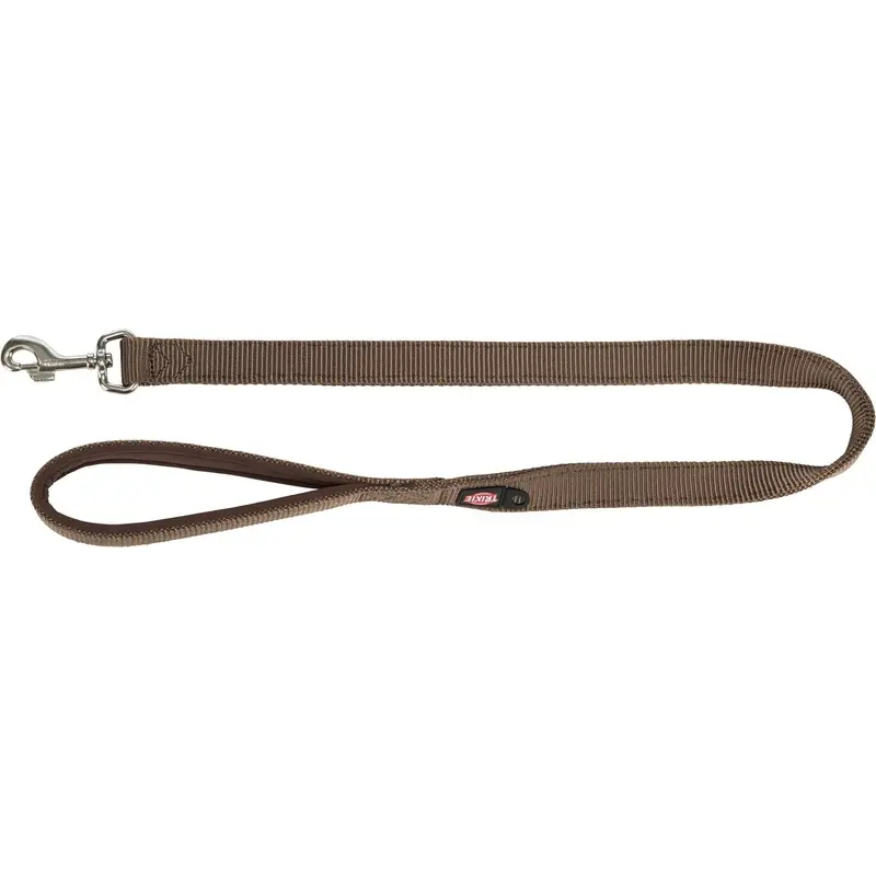 Trixie Premium leash, L-XL: 1.00 m/25 mm, hazelnut