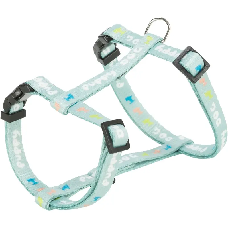 Trixie Junior puppy harness with leash, M??L: 27??45 cm/10 mm, 2.00 m, mint