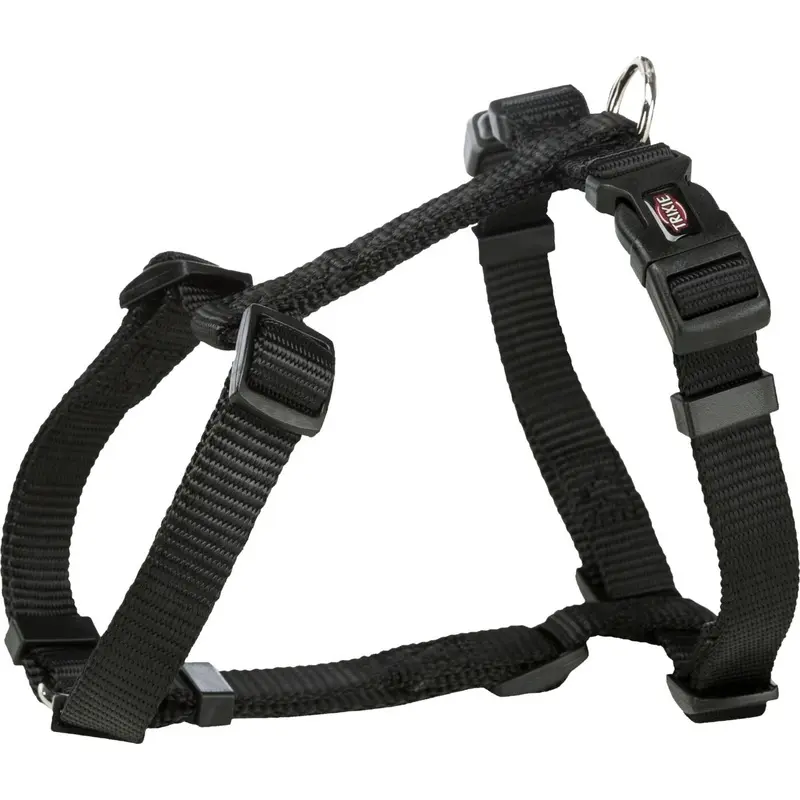 Trixie Premium H-harness, L-XL: 75-120 cm/25 mm, black