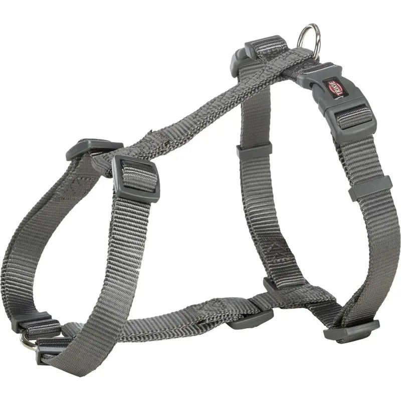 Trixie Premium H-harness, L-XL: 75-120 cm/25 mm, graphite