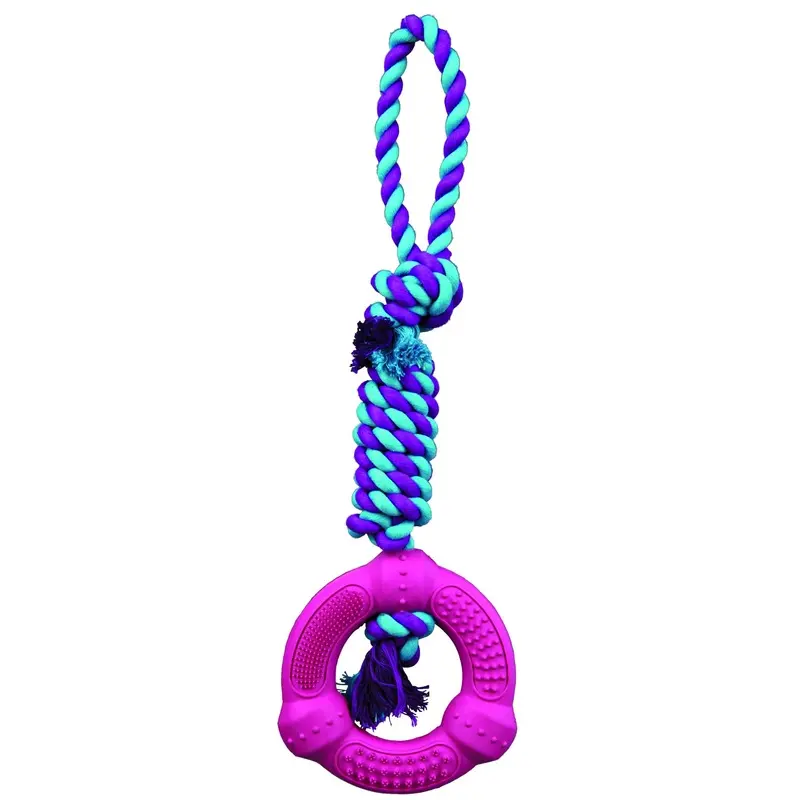 Trixie Ring on a rope, natural rubber, diam. 12 cm/41 cm