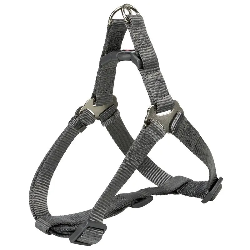 Trixie Premium One Touch harness, L: 65-80 cm/25 mm, graphite
