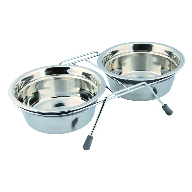 Trixie Eat on Feet bowl set, anti-rattle, 2 x 0.9 l/diam. 16 cm