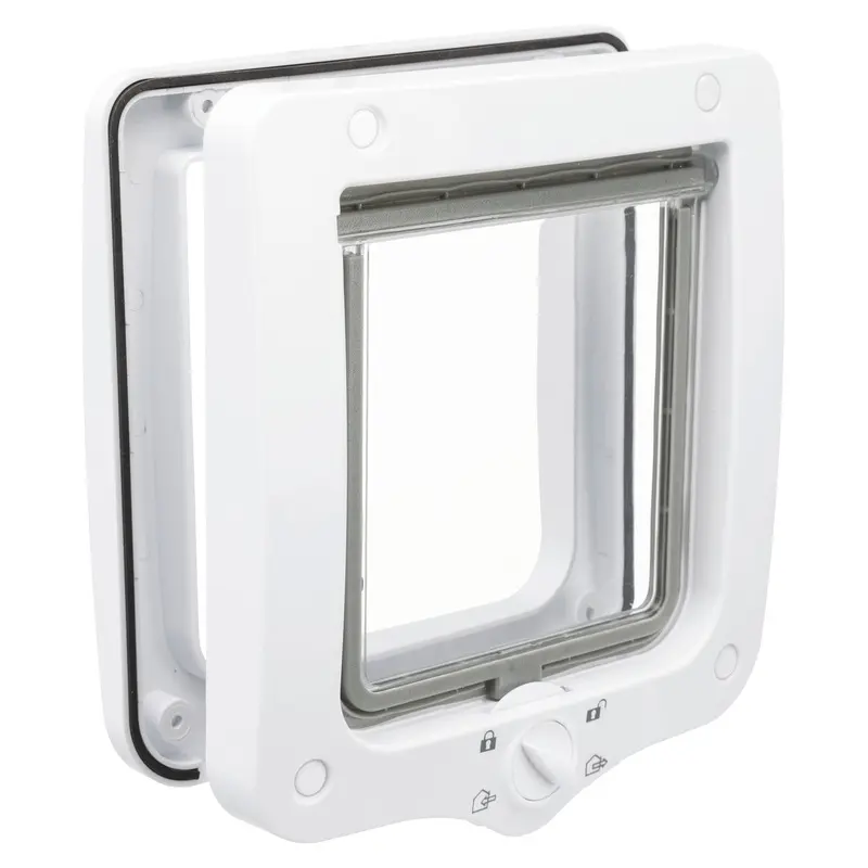 Trixie 4-Way cat flap, 20 x 22 cm, white