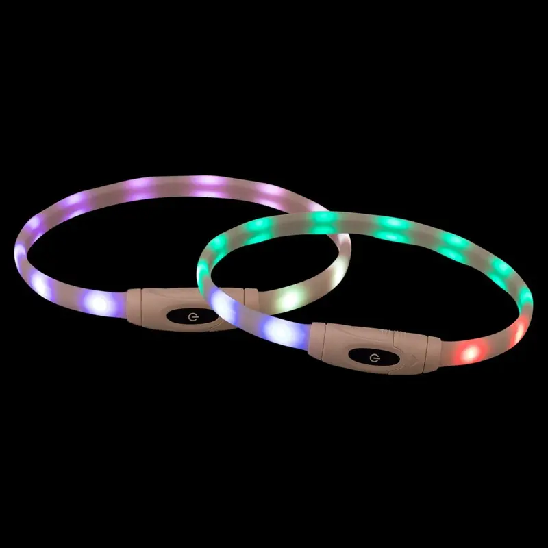 Trixie Flash light ring USB, silicone, XSXL: 65 cm/16 mm, multi-colour