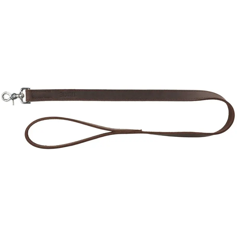 Trixie Rustic fatleather leash, M-L: 1.00 m/20 mm, dark brown