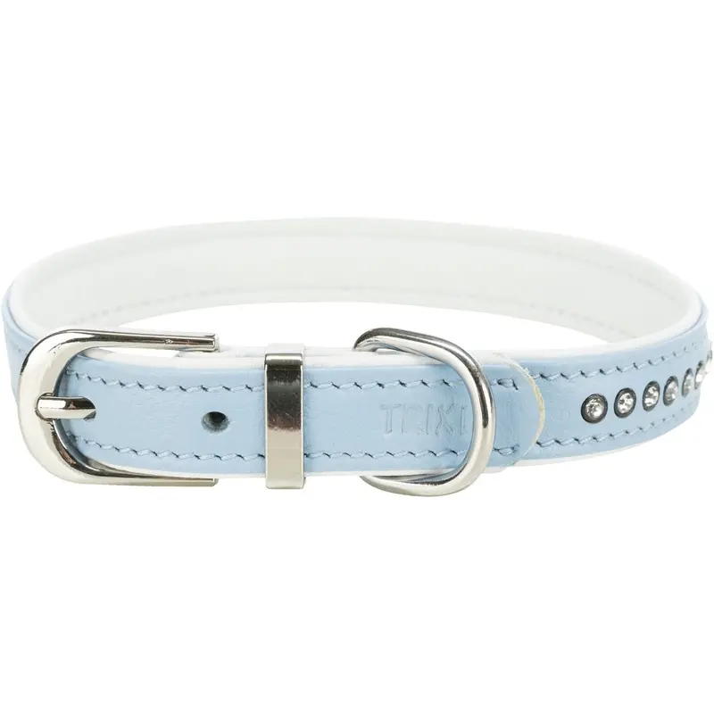 Trixie Active Comfort collar with rhine stones, XSS: 2024 cm/12 mm, light blue