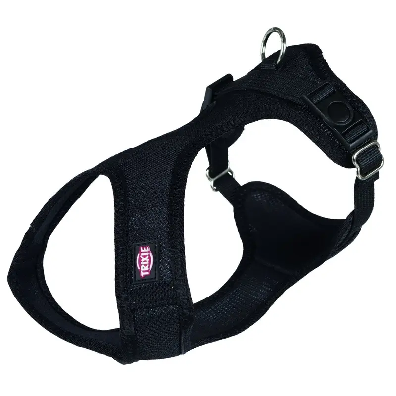 Trixie Comfort Soft touring harness, XS-S: 30-45 cm/15 mm, black