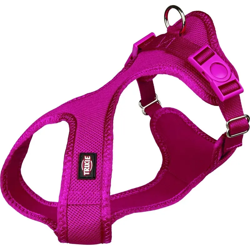 Trixie Comfort Soft touring harness, XS-S: 30-45 cm/15 mm, fuchsia