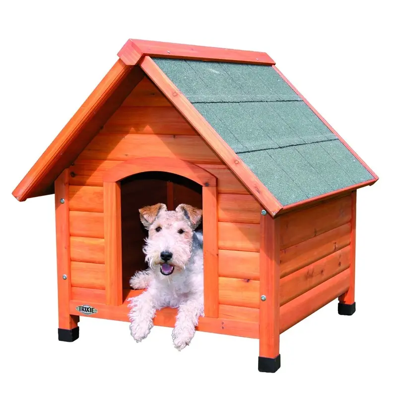 Trixie natura dog kennel with saddle roof, S-M: 71 x 77 x 76 cm, tan