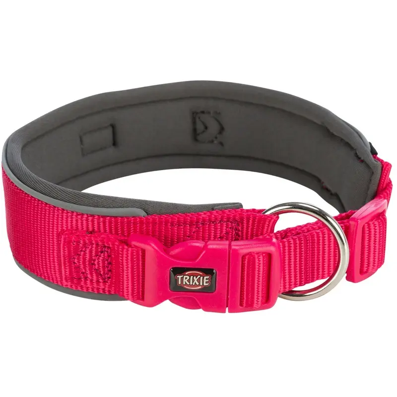Trixie Premium collar, extra wide, M??L: 40??48 cm/40 mm, fuchsia/graphite