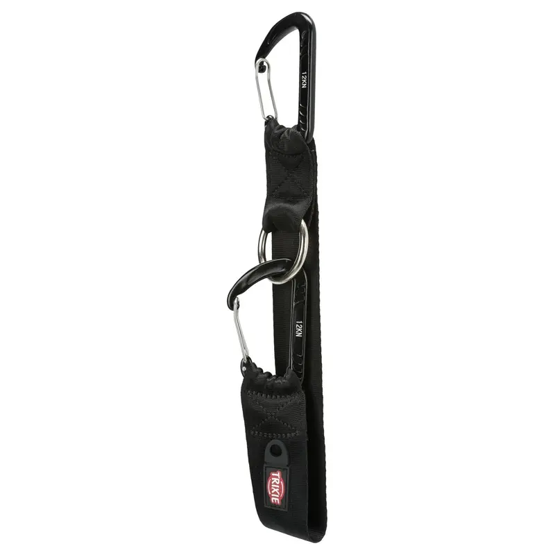 Trixie Universal belt strap, mounteneer carabiner, 30 cm/38 mm, black