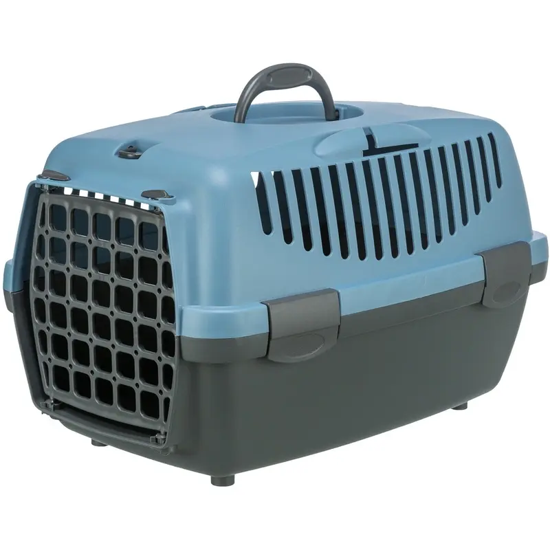 Trixie Capri 1 transport box, XS: 32 x 31 x 48 cm, dark grey/pastel blue
