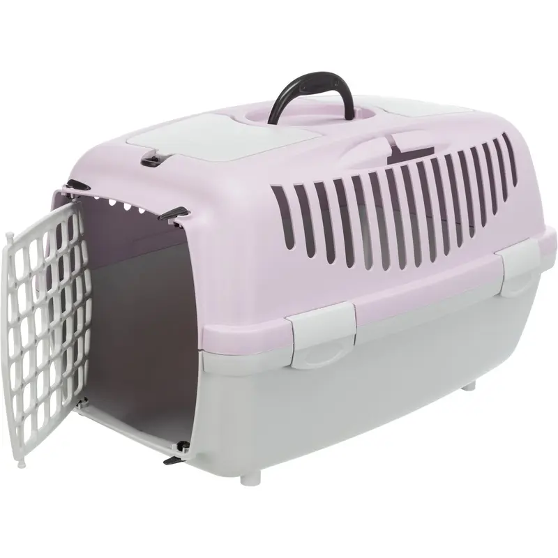 Trixie Capri 1 transport box, XS: 32 x 31 x 48 cm, light grey/light lilac