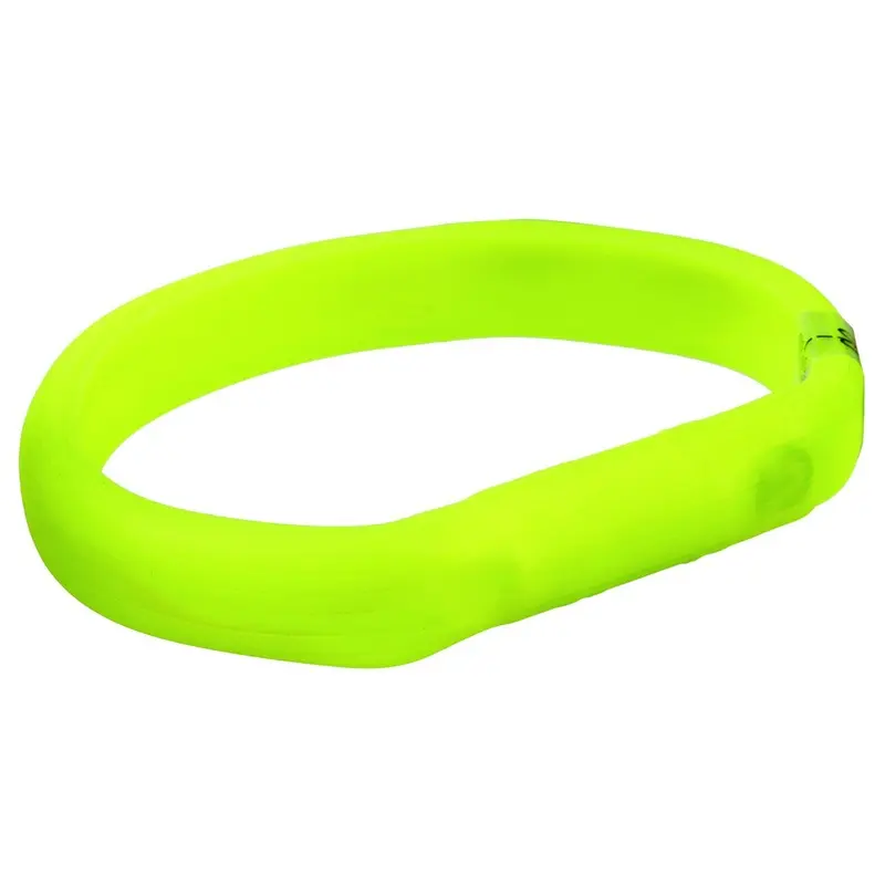 Trixie Flash light band USB, L-XL: 70 cm/18 mm, green