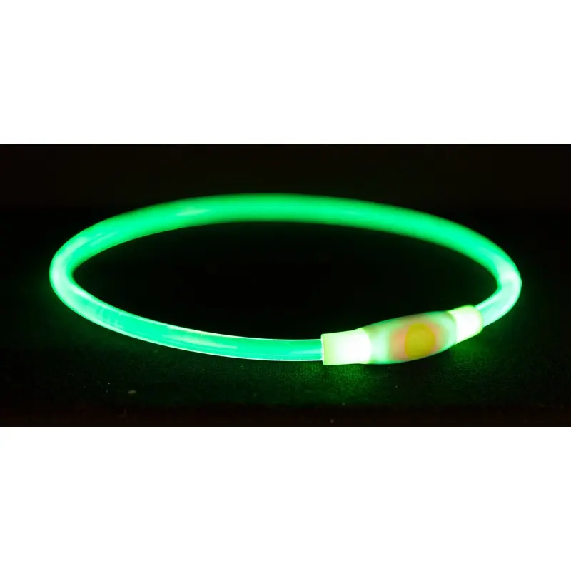 Trixie Flash light ring USB, L??XL: 65 cm/ 8 mm, green