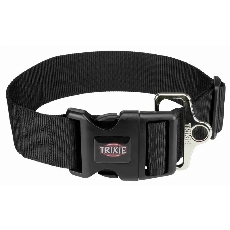 Trixie Premium Collar, M-L: 40-60 cm/50 mm, black