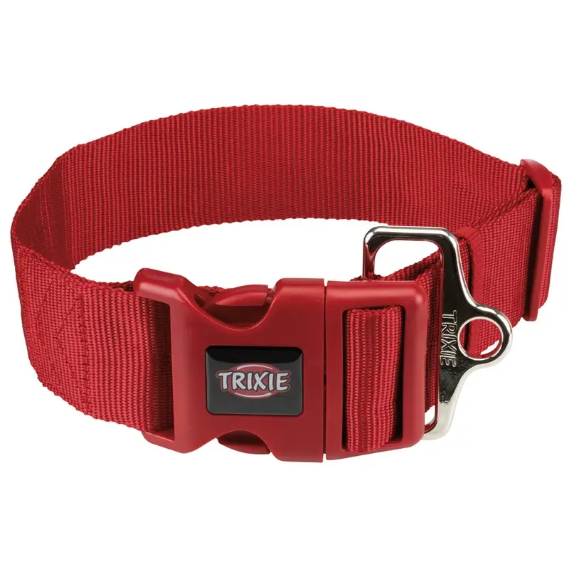 Trixie Premium Collar, M-L: 40-60 cm/50 mm, red