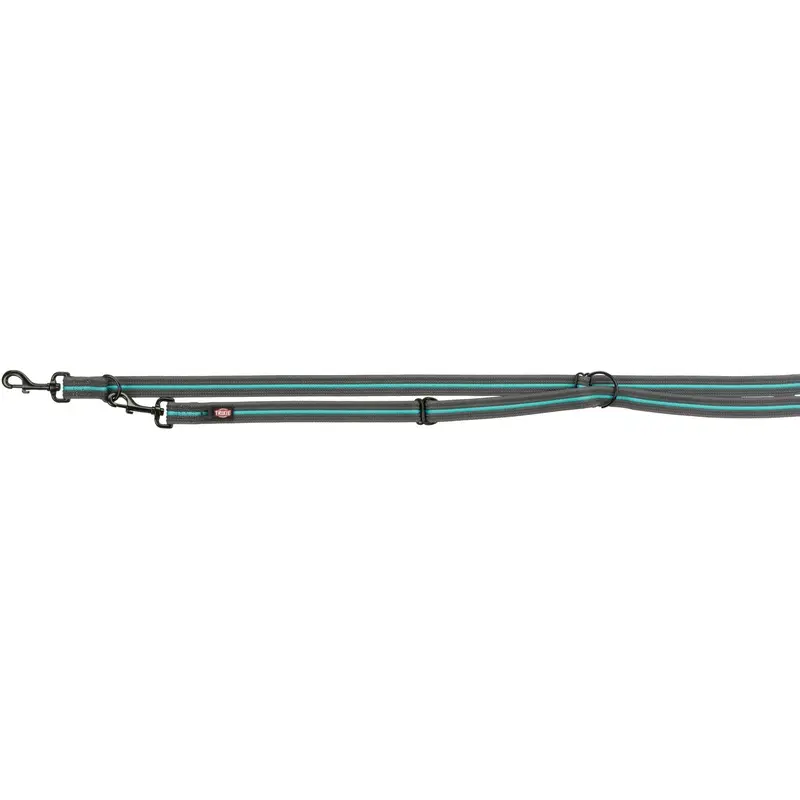 Trixie Fusion adjustable leash, L??XL: 2.00 m/25 mm, graphite/ocean