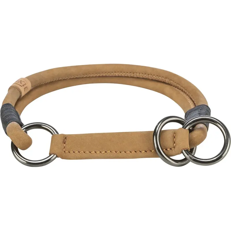 Trixie BE NORDIC semi-choke, leather, S??M: 40 cm/ 8 mm, brown