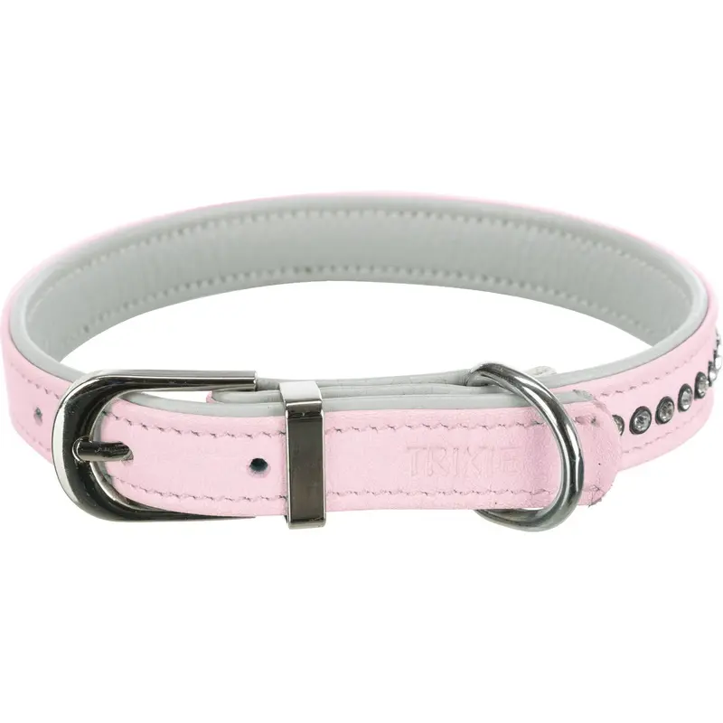 Trixie Active Comfort collar with rhine stones, XXS ??XS: 17 ??21 cm/12 mm, pink