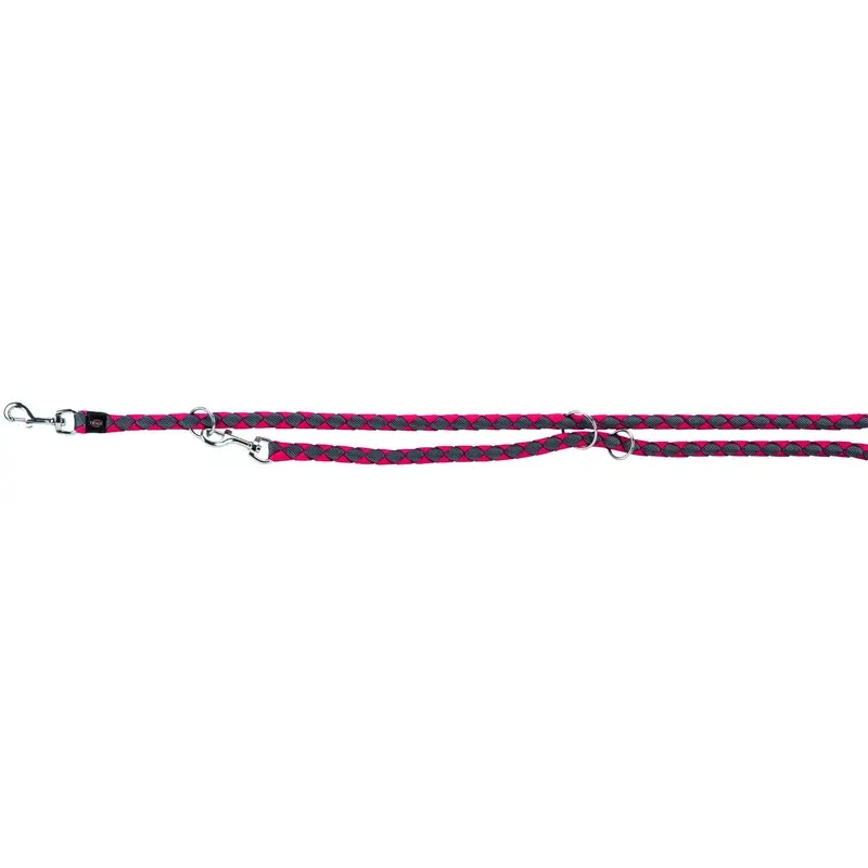 Trixie Cavo adjustable leash, L-XL: 2.00 m/diam. 18 mm, fuchsia-graphite