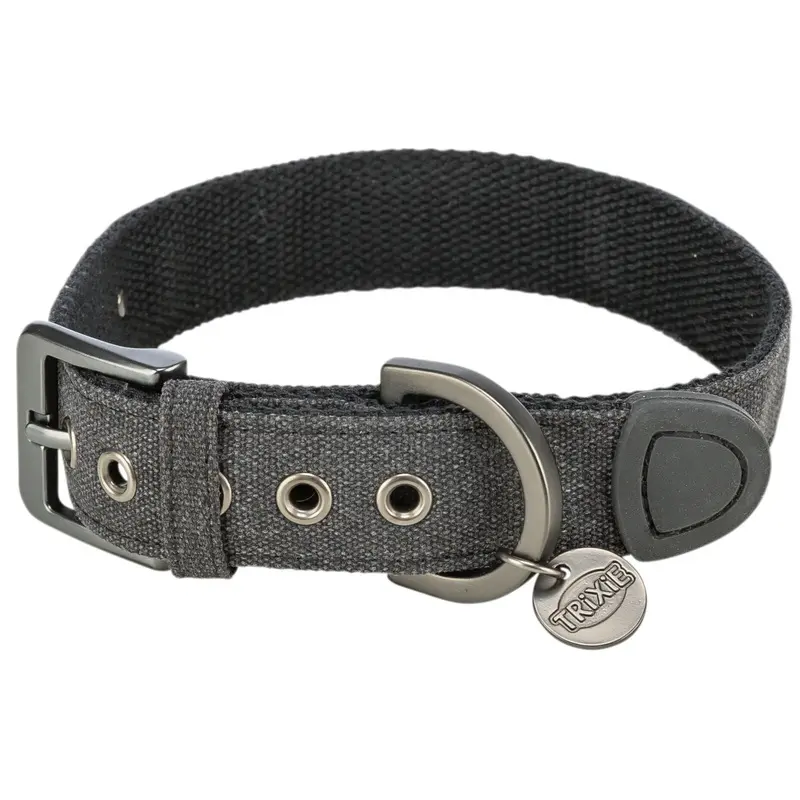 Trixie CityStyle Collar, extra wide, cotton, ML: 4047 cm/30 mm, black