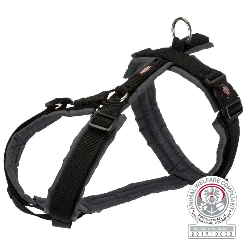 Trixie Premium trekking harness, XSS: 3238 cm/13 mm, black/graphite