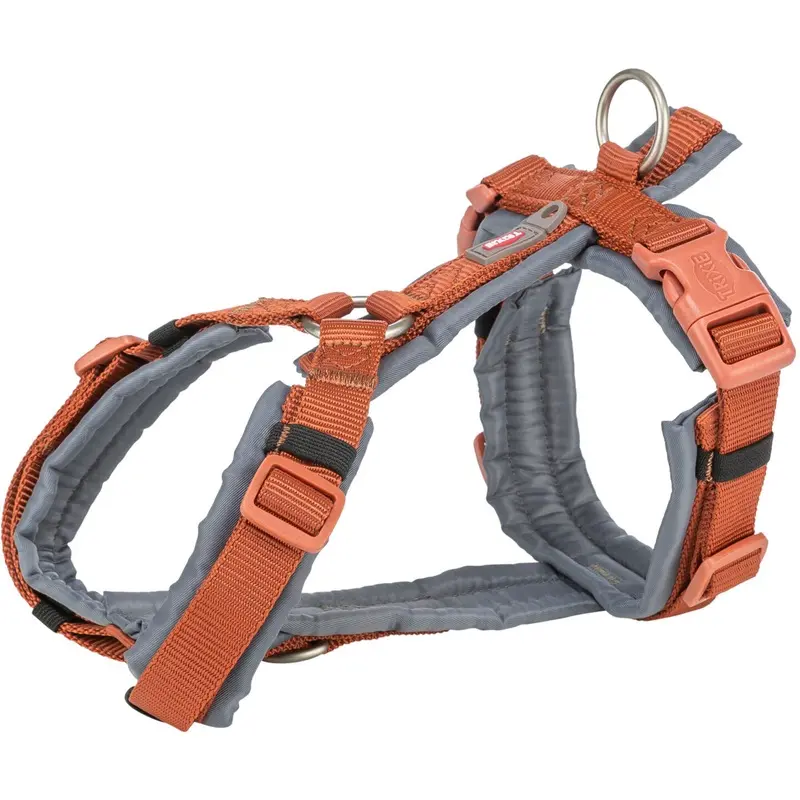 Trixie Premium trekking harness, XSS: 3238 cm/13 mm, rust/graphite