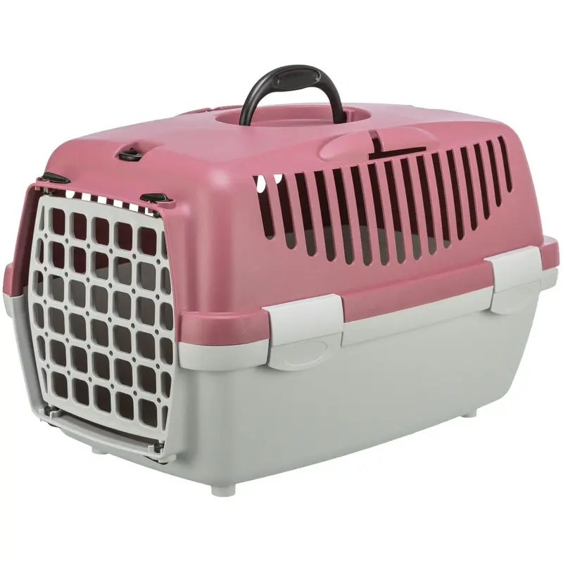 Trixie Capri 1 transport box, XS: 32 x 31 x 48 cm, light grey/antique pink