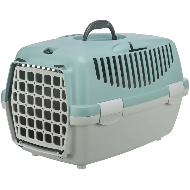 Trixie Capri 1 transport box, XS: 32 x 31 x 48 cm, light grey/sage