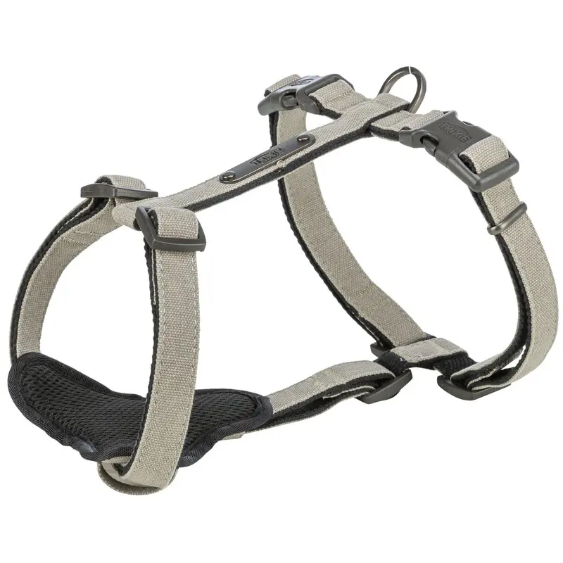 Trixie CityStyle H-harness, cotton, SM: 4260 cm/15 mm, light grey