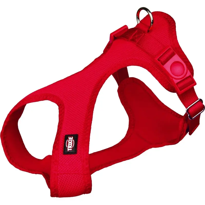 Trixie Comfort Soft touring harness, S-M: 35-60 cm/20 mm, red
