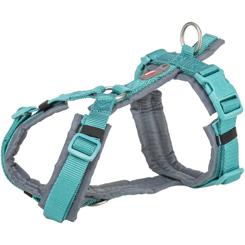 Trixie Premium trekking harness, S: 3644 cm/15 mm, aqua/graphite