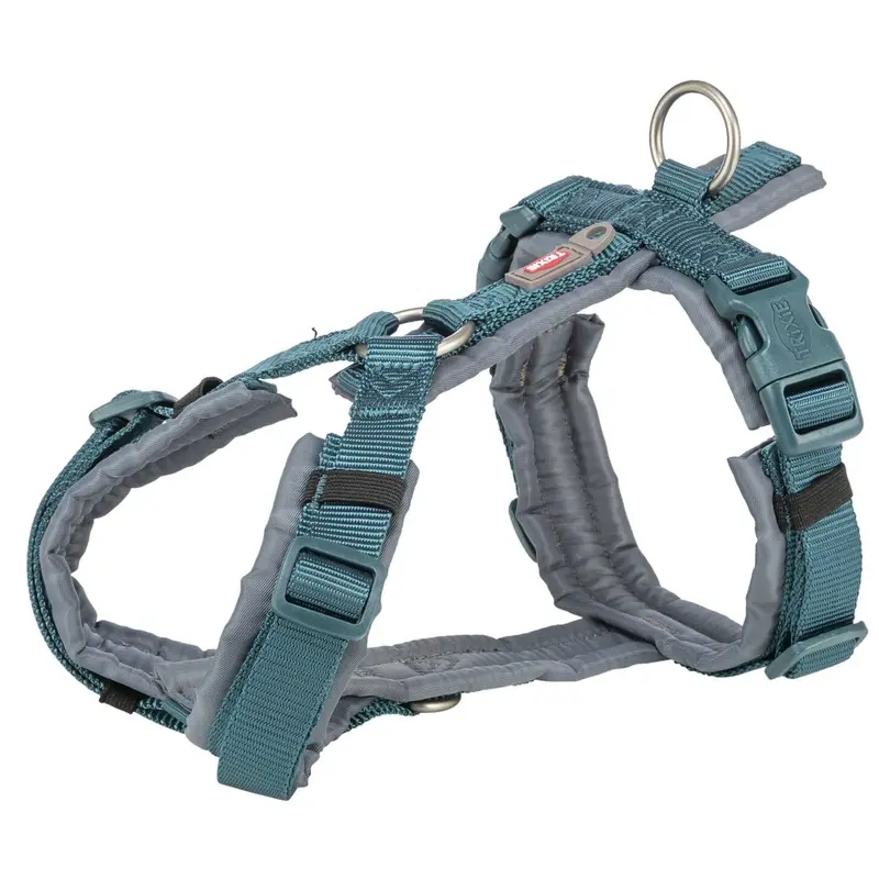 Trixie Premium trekking harness, S: 3644 cm/15 mm, petrol/graphite
